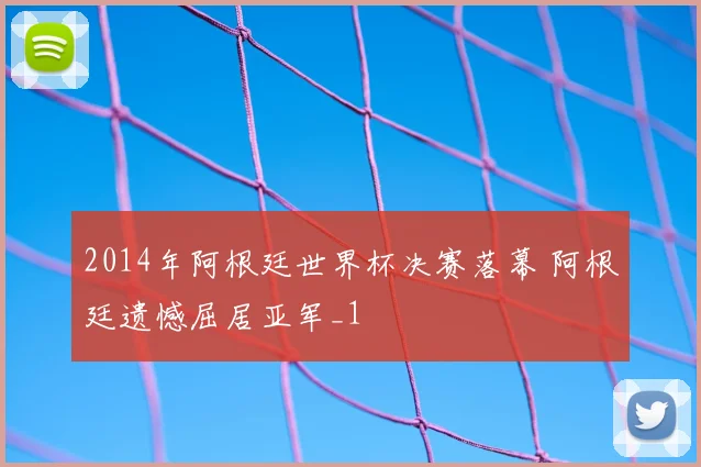 2014年阿根廷世界杯决赛落幕 阿根廷遗憾屈居亚军_1